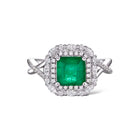 ANILLO ESMERALDA VICTORIA CON ZIRCONIAS PREMIUM